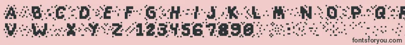 フォントSlapandcrumblyal – ピンクの背景に黒い文字