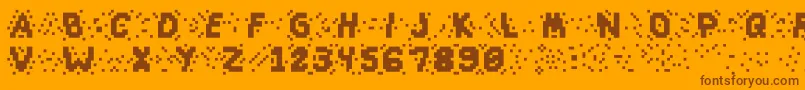 Slapandcrumblyal Font – Brown Fonts on Orange Background