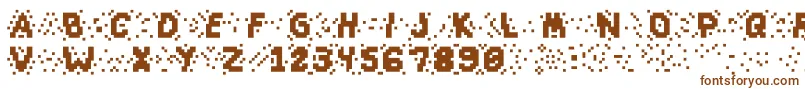 Шрифт Slapandcrumblyal – коричневые шрифты на белом фоне