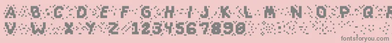 フォントSlapandcrumblyal – ピンクの背景に灰色の文字