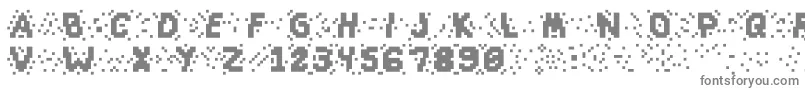 フォントSlapandcrumblyal – 白い背景に灰色の文字