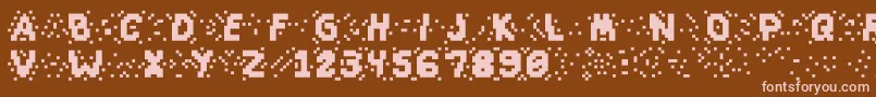 Шрифт Slapandcrumblyal – розовые шрифты на коричневом фоне
