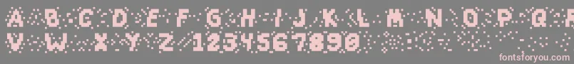 フォントSlapandcrumblyal – 灰色の背景にピンクのフォント