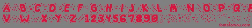 フォントSlapandcrumblyal – 赤い文字の灰色の背景