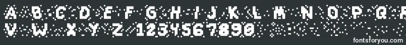 Шрифт Slapandcrumblyal – белые шрифты на чёрном фоне