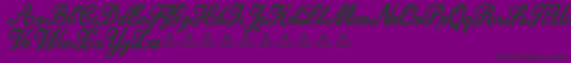 DattermatterBoldPersonalUse-fontti – mustat fontit violetilla taustalla