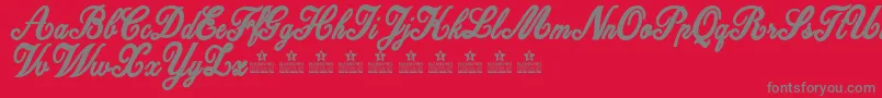 DattermatterBoldPersonalUse Font – Gray Fonts on Red Background