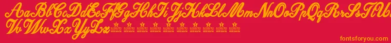 DattermatterBoldPersonalUse Font – Orange Fonts on Red Background