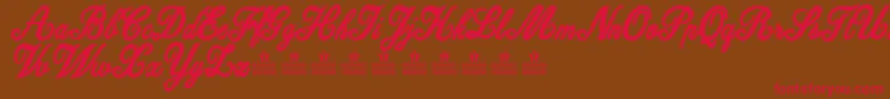 DattermatterBoldPersonalUse Font – Red Fonts on Brown Background