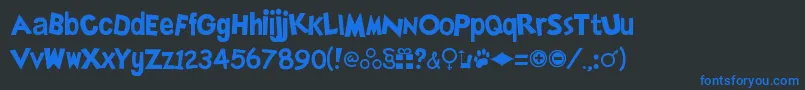 Simllhp Font – Blue Fonts on Black Background