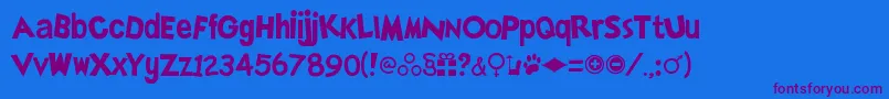 Simllhp Font – Purple Fonts on Blue Background