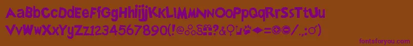 Simllhp Font – Purple Fonts on Brown Background