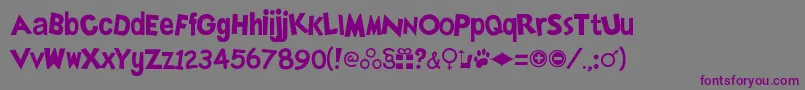 Simllhp Font – Purple Fonts on Gray Background