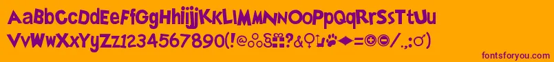 Simllhp Font – Purple Fonts on Orange Background