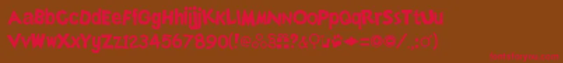 Simllhp Font – Red Fonts on Brown Background