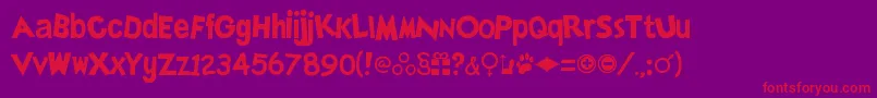 Więcej informacji o czcionce Simllhp Czcionka Simllhp – czerwone czcionki na fioletowym tle