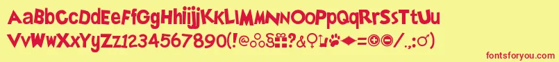 Simllhp Font – Red Fonts on Yellow Background