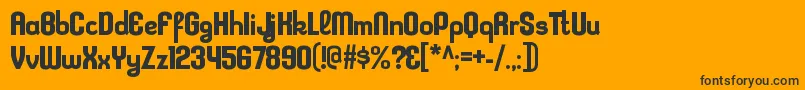 KleptocracyrgBold Font – Black Fonts on Orange Background