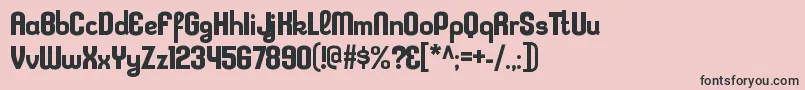 KleptocracyrgBold-fontti – mustat fontit vaaleanpunaisella taustalla