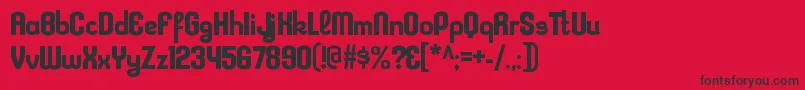 フォントKleptocracyrgBold – 赤い背景に黒い文字