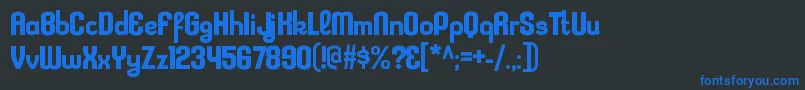 Шрифт KleptocracyrgBold – синие шрифты на чёрном фоне