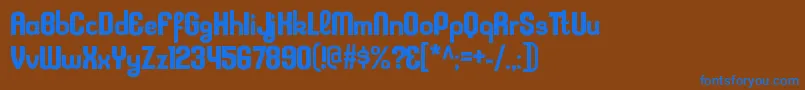 KleptocracyrgBold Font – Blue Fonts on Brown Background