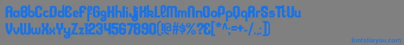 KleptocracyrgBold Font – Blue Fonts on Gray Background