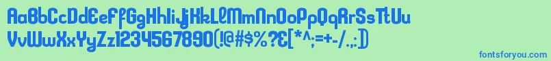 KleptocracyrgBold-fontti – siniset fontit vihreällä taustalla