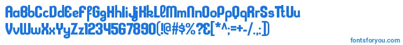 フォントKleptocracyrgBold – 白い背景に青い文字
