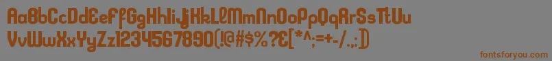KleptocracyrgBold Font – Brown Fonts on Gray Background