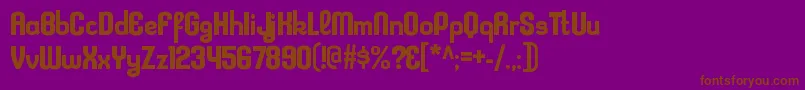 フォントKleptocracyrgBold – 紫色の背景に茶色のフォント