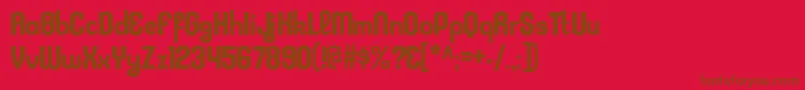KleptocracyrgBold Font – Brown Fonts on Red Background