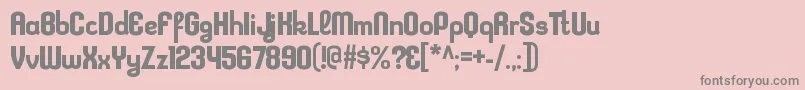 KleptocracyrgBold-fontti – harmaat kirjasimet vaaleanpunaisella taustalla