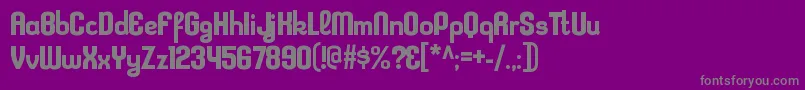 KleptocracyrgBold-fontti – harmaat kirjasimet violetilla taustalla