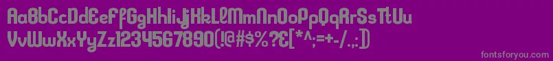 Czcionka KleptocracyrgBold – szare czcionki na fioletowym tle