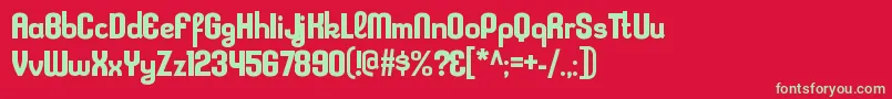 KleptocracyrgBold Font – Green Fonts on Red Background
