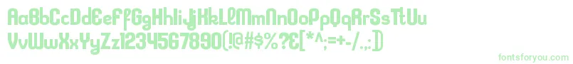 Шрифт KleptocracyrgBold – зелёные шрифты на белом фоне