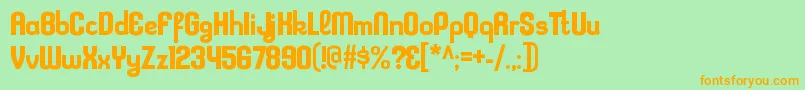 Шрифт KleptocracyrgBold – оранжевые шрифты на зелёном фоне