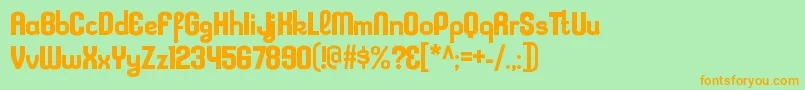 KleptocracyrgBold Font – Orange Fonts on Green Background