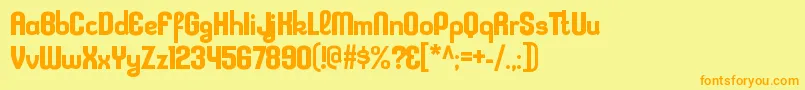 Шрифт KleptocracyrgBold – оранжевые шрифты на жёлтом фоне