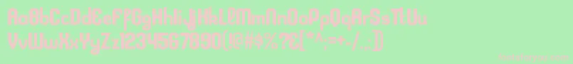 KleptocracyrgBold Font – Pink Fonts on Green Background