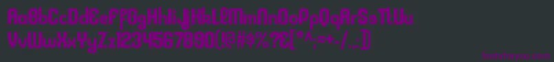 Шрифт KleptocracyrgBold – фиолетовые шрифты на чёрном фоне