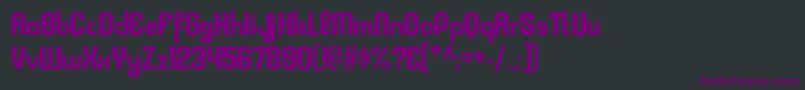 Czcionka KleptocracyrgBold – fioletowe czcionki na czarnym tle