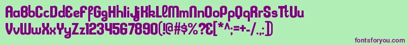 KleptocracyrgBold Font – Purple Fonts on Green Background