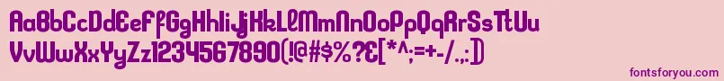 KleptocracyrgBold Font – Purple Fonts on Pink Background