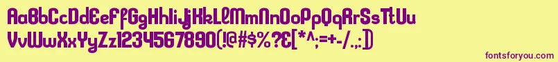 Шрифт KleptocracyrgBold – фиолетовые шрифты на жёлтом фоне