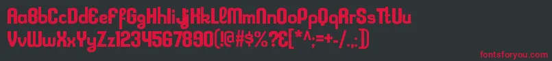 Шрифт KleptocracyrgBold – красные шрифты на чёрном фоне