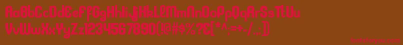 Шрифт KleptocracyrgBold – красные шрифты на коричневом фоне