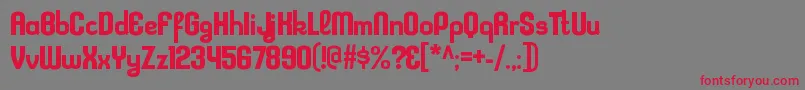 フォントKleptocracyrgBold – 赤い文字の灰色の背景