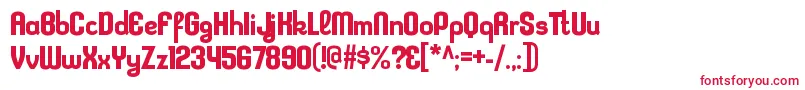 フォントKleptocracyrgBold – 白い背景に赤い文字